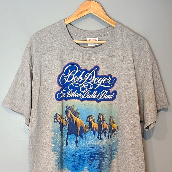 Bob Seger The Silver Bullet Band Touring Against The Wind 1980 T-Shirt Size XL - Picture 2 of 9